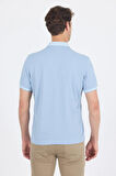 Buz Mavi Polo Yaka Kısa Kol Cepli Comfort Fit :%100 Pamuk Tişört 1011250181
