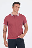 Gül Kurusu Polo Yaka Kısa Kol Cepsiz Slim Fit :%100 Pamuk Tişört 1011250182