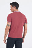 Gül Kurusu Polo Yaka Kısa Kol Cepsiz Slim Fit :%100 Pamuk Tişört 1011250182