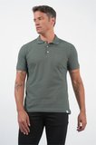 Haki Polo Yaka Kısa Kol Cepli Comfort Fit Pamuklu Tişört 1011260155