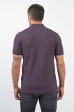 Mor Polo Yaka Kısa Kol Cepli Comfort Fit Pamuklu Tişört 1011260155
