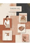 Tarzını Seç Lacivert V Çizgi Fular / Bandana / Aksesuar / Eşarp 90x90 cm