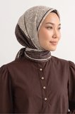 Tarzını Seç Kahverengi Royal Fular / Bandana / Aksesuar / Eşarp 90x90 cm