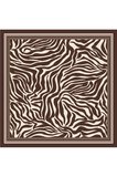 Tarzını Seç Kahverengi Zebra Fular / Bandana / Aksesuar / Şal / Eşarp 70x70