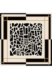 Tarzını Seç Siyah Mozaik Zincir Fular / Bandana / Aksesuar / Şal / Eşarp 70x70