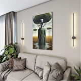 Sanatsal Cam Tablo - Sürrealizm - Dikey Motif 03-010