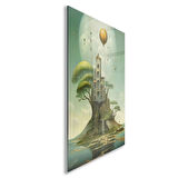 Sanatsal Cam Tablo - Sürrealizm - Dikey Motif 03-016
