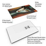 Sanatsal Cam Tablo - Ekspresyonizm - Dikey Motif 04-011