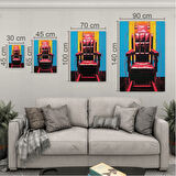 Sanatsal Cam Tablo - Pop Art - Dikey Motif 05-008