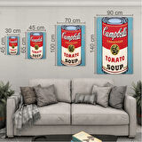 Sanatsal Cam Tablo - Pop Art - Dikey Motif 05-016