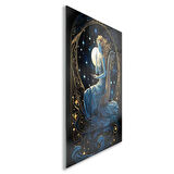 Sanatsal Cam Tablo - Art Nouveau - Dikey Motif 08-002