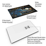 Sanatsal Cam Tablo - Art Nouveau - Dikey Motif 08-002