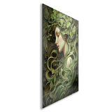 Sanatsal Cam Tablo - Art Nouveau - Dikey Motif 08-009