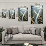 Sanatsal Cam Tablo - Kavramsal Sanat - Dikey Motif 09-002