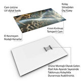 Sanatsal Cam Tablo - Kavramsal Sanat - Dikey Motif 09-002