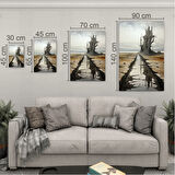 Sanatsal Cam Tablo - Kavramsal Sanat - Dikey Motif 09-003