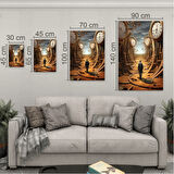 Sanatsal Cam Tablo - Kavramsal Sanat - Dikey Motif 09-009