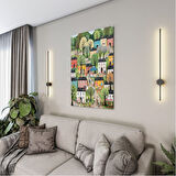 Sanatsal Cam Tablo - Naif Sanat - Dikey Motif 13-015