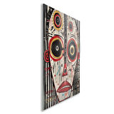 Sanatsal Cam Tablo - Art Brut - Dikey Motif 16-007