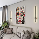 Sanatsal Cam Tablo - Art Brut - Dikey Motif 16-007