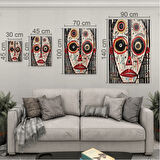 Sanatsal Cam Tablo - Art Brut - Dikey Motif 16-007