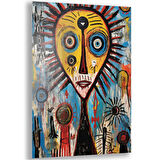 Sanatsal Cam Tablo - Art Brut - Dikey Motif 16-008