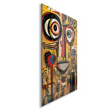 Sanatsal Cam Tablo - Art Brut - Dikey Motif 16-011