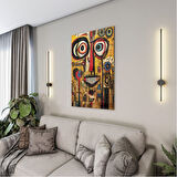 Sanatsal Cam Tablo - Art Brut - Dikey Motif 16-011
