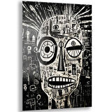 Sanatsal Cam Tablo - Art Brut - Dikey Motif 16-013