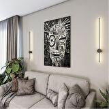Sanatsal Cam Tablo - Art Brut - Dikey Motif 16-013