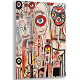 Sanatsal Cam Tablo - Art Brut - Dikey Motif 16-020