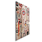 Sanatsal Cam Tablo - Art Brut - Dikey Motif 16-020