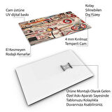 Sanatsal Cam Tablo - Art Brut - Dikey Motif 16-020