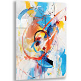 Sanatsal Cam Tablo - Abstrakt Sanat - Dikey Motif 17-004