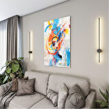 Sanatsal Cam Tablo - Abstrakt Sanat - Dikey Motif 17-004