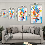 Sanatsal Cam Tablo - Abstrakt Sanat - Dikey Motif 17-004