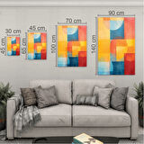 Sanatsal Cam Tablo - Abstrakt Sanat - Dikey Motif 17-016