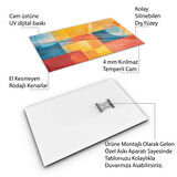 Sanatsal Cam Tablo - Abstrakt Sanat - Dikey Motif 17-016