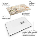 Sanatsal Cam Tablo - Uzak Doğu Sanatı - Dikey Motif 18-014