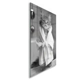 Hayvan Cam Tablo - Bornozlu Sevimli Dostlar - Dikey Motif 03-006