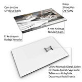 Hayvan Cam Tablo - Bornozlu Sevimli Dostlar - Dikey Motif 03-025