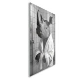 Hayvan Cam Tablo - Bornozlu Sevimli Dostlar - Dikey Motif 03-035