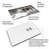 Hayvan Cam Tablo - Bornozlu Sevimli Dostlar - Dikey Motif 03-037