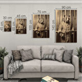Hayvan Cam Tablo - Sevimli Dostlar Hapishanede - Dikey Motif 05-007