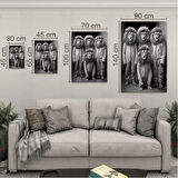 Hayvan Cam Tablo - Sevimli Dostlar Hapishanede - Dikey Motif 05-055