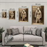 Hayvan Cam Tablo - Sevimli Dostlar Hapishanede - Dikey Motif 05-064