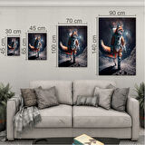 Hayvan Cam Tablo - Sevimli Dostlar Uzayda - Dikey Motif 06-015