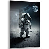 Hayvan Cam Tablo - Sevimli Dostlar Uzayda - Dikey Motif 06-023