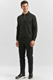Uzun Kollu Örme Polo Yaka Slim Fit Dar Kesim Triko 1012245150