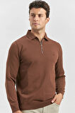 Uzun Kollu Örme Polo Yaka Slim Fit Dar Kesim Triko 1012245150